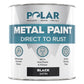 Polar Metal Paint | Direct to Rust Satin Black Paint for Metal Surfaces
